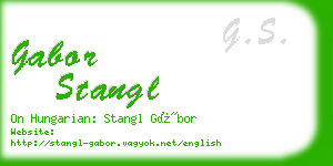 gabor stangl business card